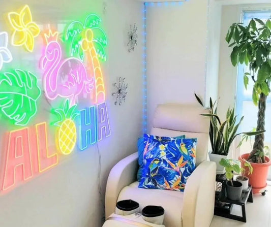Transform your nail salon sign with a neon sign...