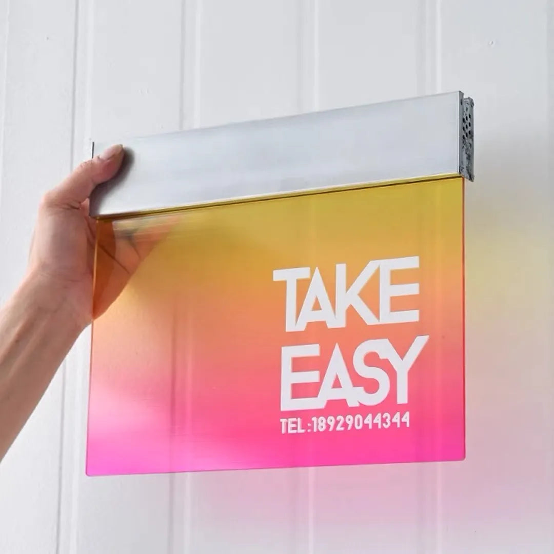 アクリル看板_壁面タイプ_take easy