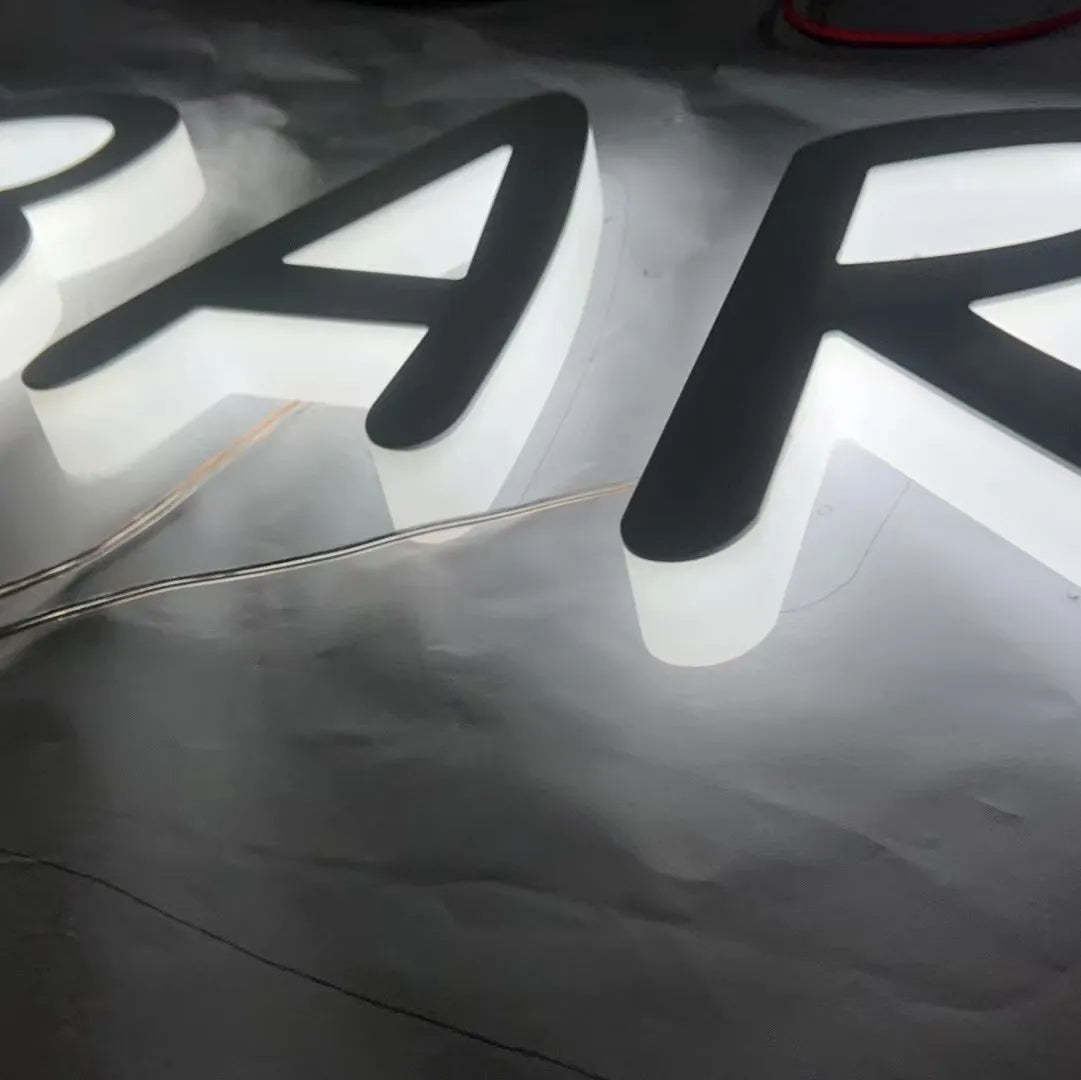 Side-lit LED sign