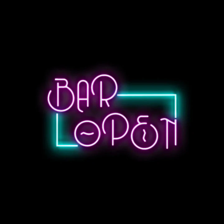 BAR OPEN ☓ Bar ☓ Neon Sign