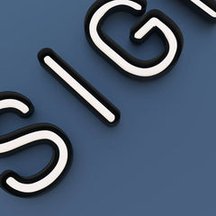 箱文字LEDサイン
