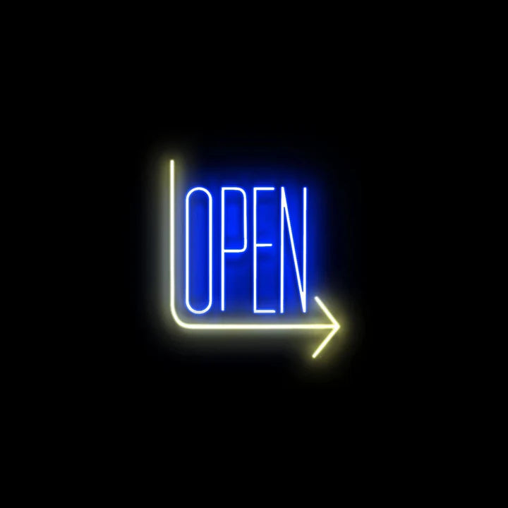 矢印x OPEN ☓ ネオンサイン