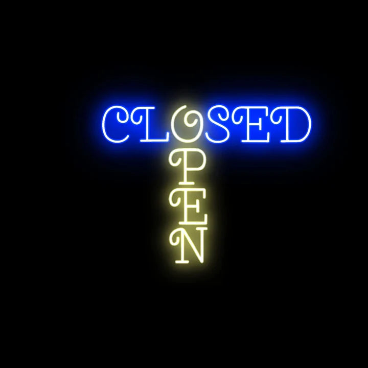 CLOSED x OPEN ☓ Neon Sign