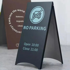 ステンレス看板_折り畳みあり_no parking