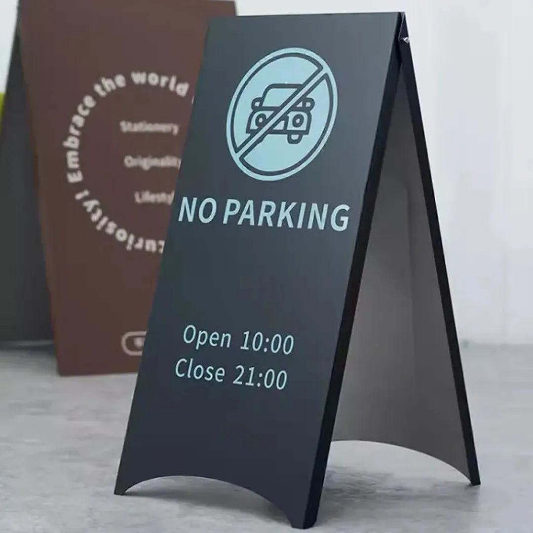 ステンレス看板_折り畳みあり_no parking